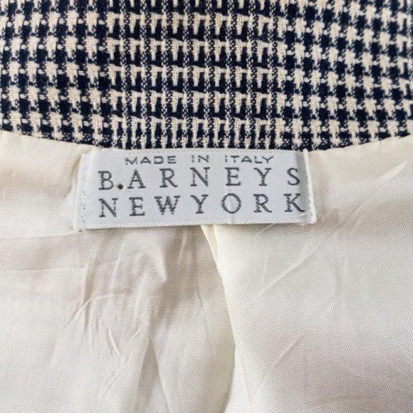 Vintage 80s 4 Wool Houndstooth Print Swing Blazer - Picture 8 of 11